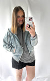 Washed Fleece Zip Up