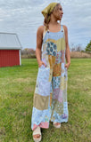 Pretty In Patchwork Overalls