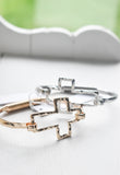 Cross Bangle Bracelet
