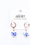Floral Huggie Hoops