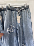 Denim Flower Bottoms