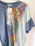 Denim Floral Top