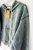 Washed Fleece Zip Up