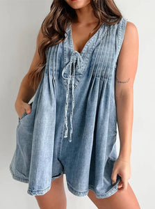 Dolly Denim Romper