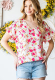 Ivory Floral Top