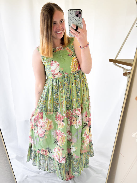 Sage Garden Maxi Dress