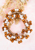 Brown Beaded Bracelet Set