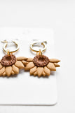 Sunflower Hoop Earrings
