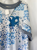 Denim Floral Patchwork Top