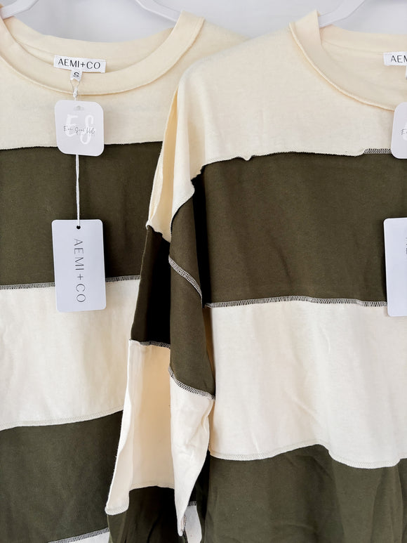 Olive Tree Slouchy Top