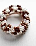 Brown Beaded Bracelet Set