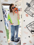 Neon Color Block Top
