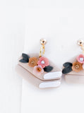 Floral Books Earrings