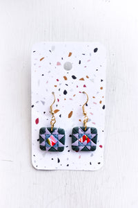 Quilt Block Dangle Earrings