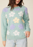 Sage Flower Sweater