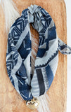 Blue Heart Scarf Necklace