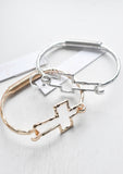 Cross Bangle Bracelet