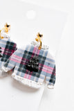 Plaid Sweater Earrings