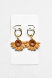 Sunflower Hoop Earrings