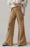 Khaki Knit Wide Leg Pants
