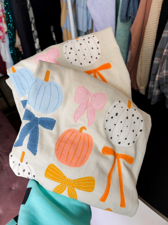 Pumpkin Bow Tee