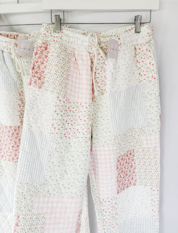 Quilted Pastel Joggers