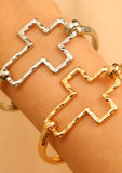 Cross Bangle Bracelet