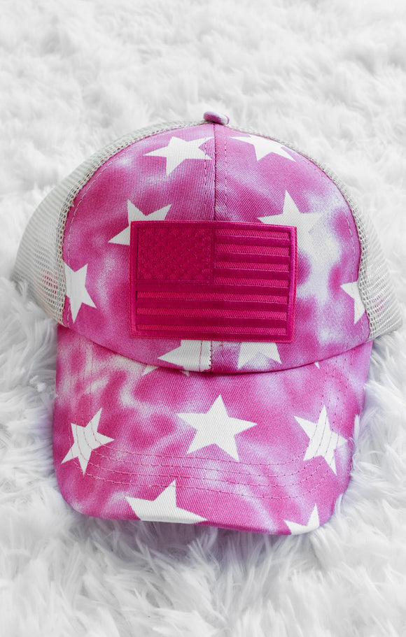 Pink Star Cap