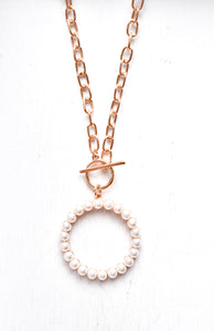 Pearl Toggle Necklace Set