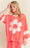 Patched Coral Top
