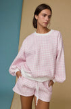 Pink Gingham Shorts Set
