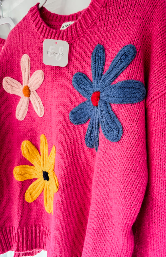 Pink Bloom Sweater