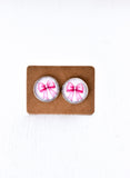 Glass Stud Earrings
