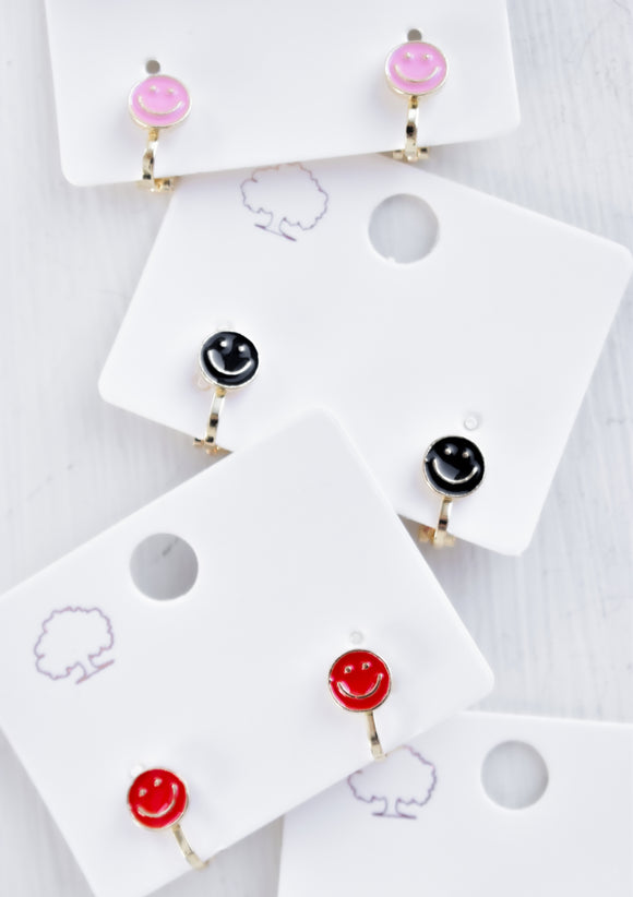 Smiley Clip On Earrings