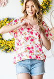 Ivory Floral Top