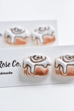 Cinnamon Roll Stud Earrings