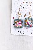 Quilt Block Dangle Earrings