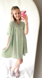 Sage Dot Dress