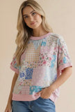 Feeling Floral Patchwork Top