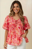 Bubble Floral Blouse