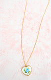 Blue Rose Pendant Necklace