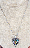 Check Heart Necklace