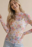 Floral Mesh Top