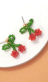 Beaded Cherry Earrings