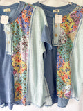 Denim Floral Top
