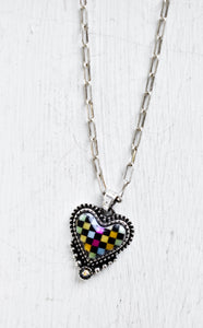 Check Heart Necklace