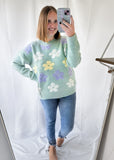 Sage Flower Sweater