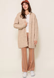 Taupe Cable Knit Cardigan