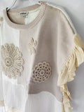 Patched Ruffle Top