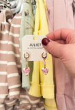 Floral Huggie Hoop Earrings